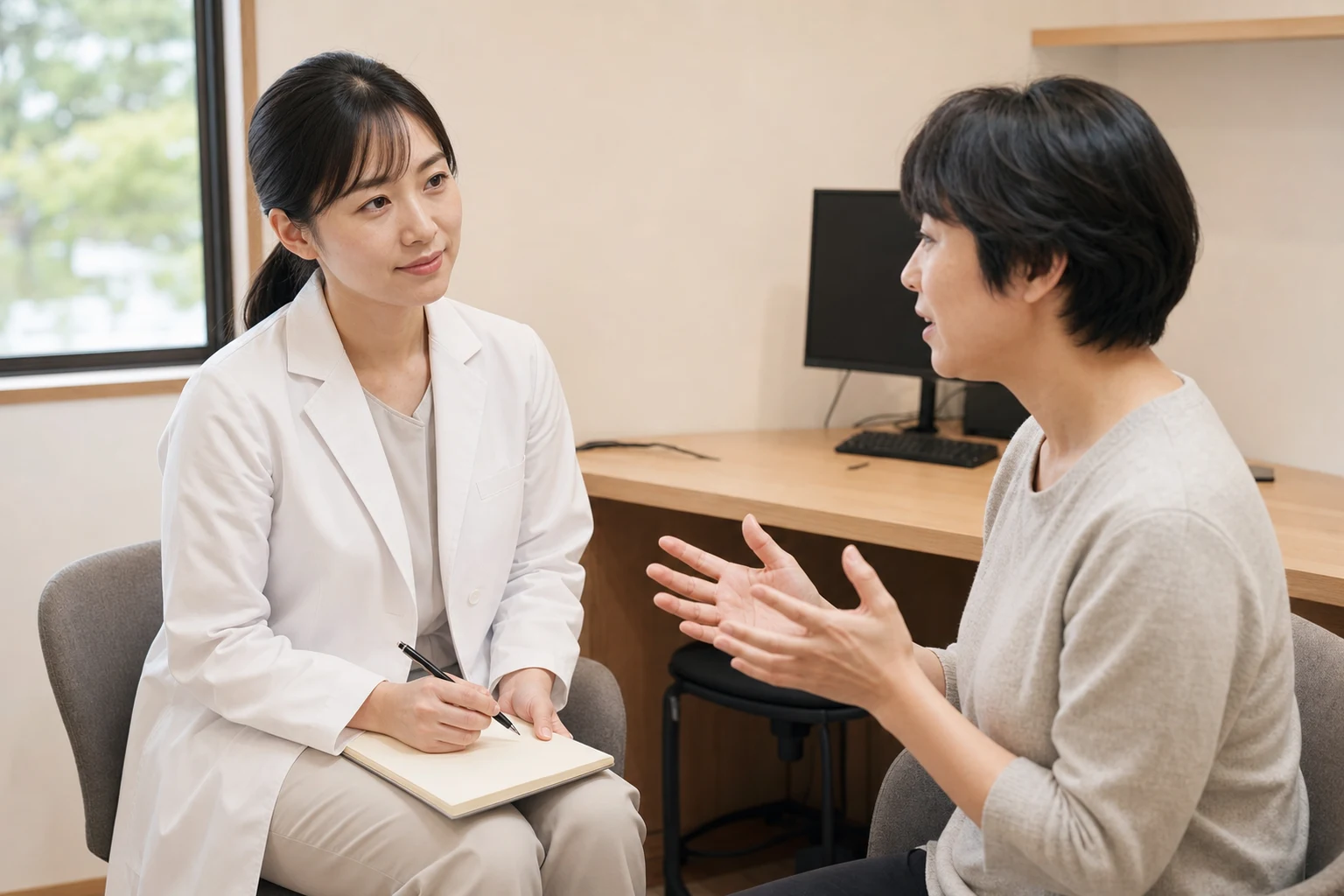 生活の話を聞く診察の様子
