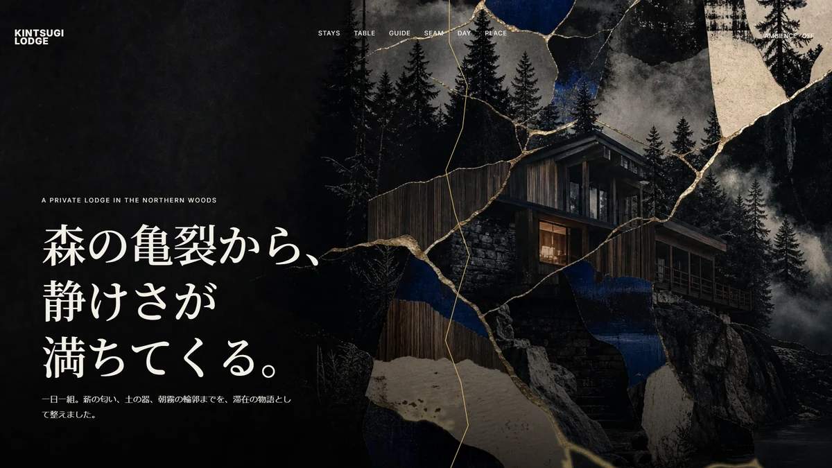 KINTSUGI LODGE トップページのヒーロー