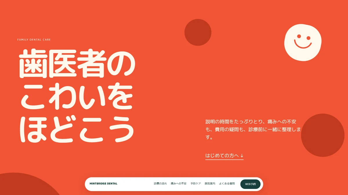 MINTBRIDGE DENTAL トップページのヒーロー