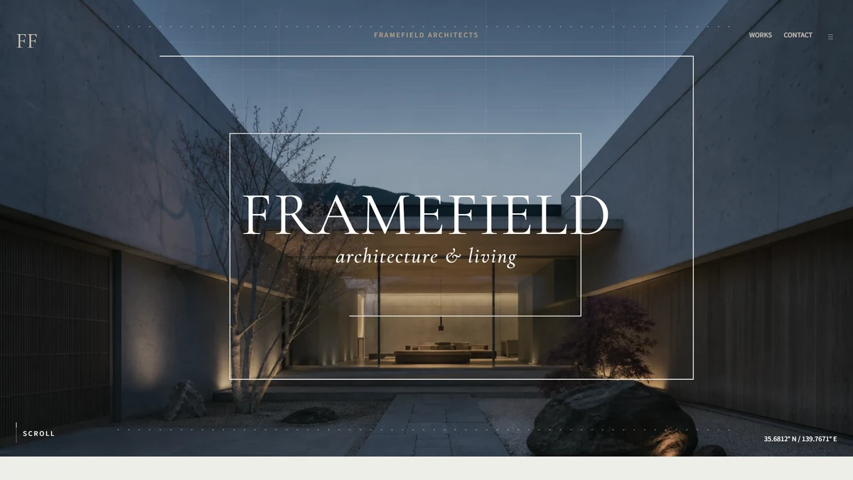 FRAMEFIELD ARCHITECTS トップページのヒーロー